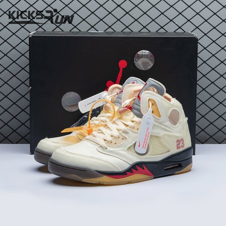 OFF-WHITE x Air Jordan 5 "Sail" Men's