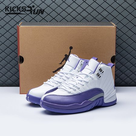 Air Jordan 12 White Purple Men's