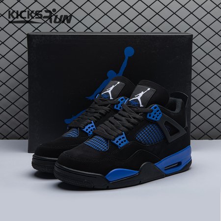 Jordan 4 Retro Black Blue Men's