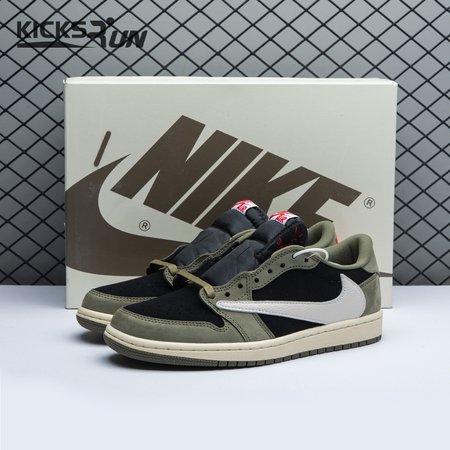 Travis Scott x Air Jordan 1 Low OG Black Olive DM7866-001 Unisex