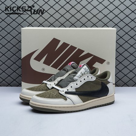 Travis Scott x Air Jordan 1 Low OG Medium Olive DM7866 200 Unisex