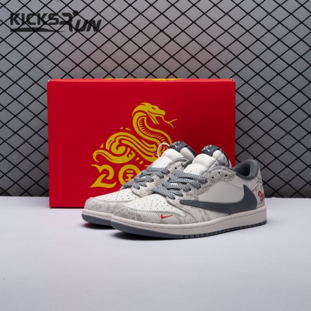 Travis Scott x Fragment Design x Air Jordan 1 Low OG SP XS3086-009 Unisex