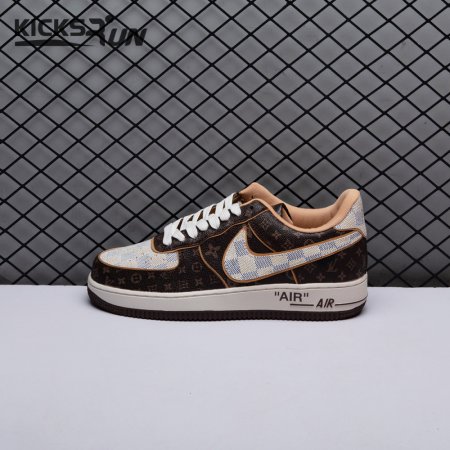 Nike Air Force 1 Low Monogram Brown Damier Azur Unisex (Special Box)