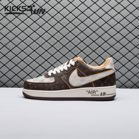 Nike Air Force 1 Low Monogram Brown Damier Azur Unisex