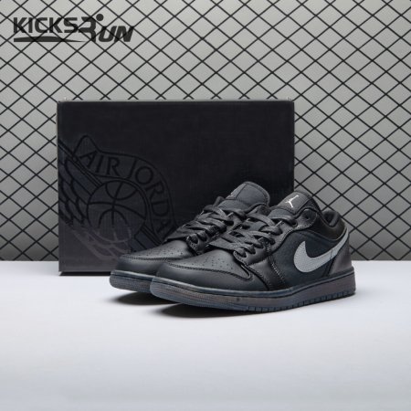 Jordan 1 Low Black White Dark Smoke Grey Unisex