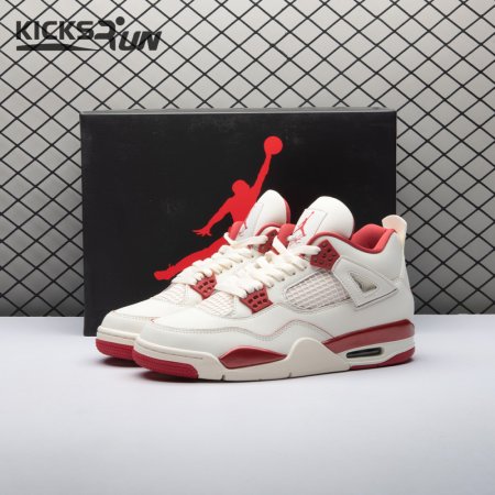 Jordan 4 Retro Pale Ivory Sierra Red HV0823-108 Unisex