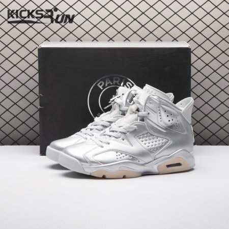 Jordan 6 Retro PSG Paris Saint-Germain Silver IQ5135-001 Men's