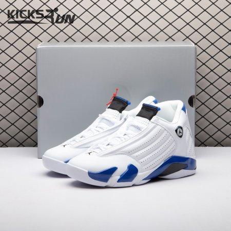 Jordan 14 Retro White Hyper Royal 487471-104 Men's