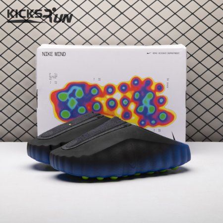 Nike Mind 001 Flyknit Slide Hyper Royal Black IR2175-400 Unisex（Runs Small)
