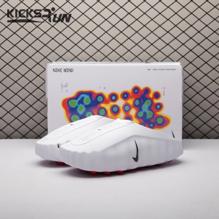 Nike Mind 001 Slide White Speed Red HQ4307-101 Unisex（Runs Small)